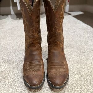 Ariat Tan Leather Cowboy Boots